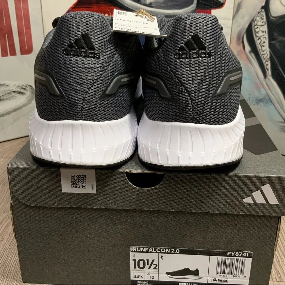 Adidas Men Run Falcon 2.0 FY8741 Gray Running Shoes Sneakers Men's Sizes 12,12.5